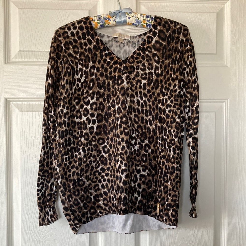 Michael Kors leopard print light sweater